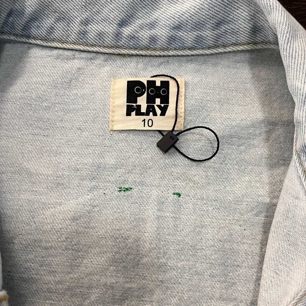 Petite Hailey Girls' Patched Denim Jacket - Little Kid, Big Kid size 10